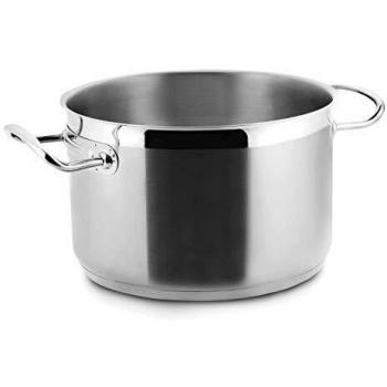 Lacor Cacerola Alta sin Tapa, INOX, Plata, 20 cm