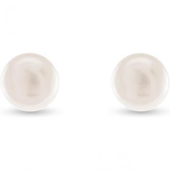 Pendientes Luxenter - Básico Essential de Plata de Ley 925 con Baño de Oro y Perla Blanca