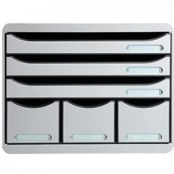 Exacompta 306740D - Caja organizadora, 6 cajones, color gris