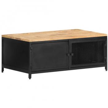 vidaXL Coffee Table 90x50x37 cm Solid Rough Mango Wood