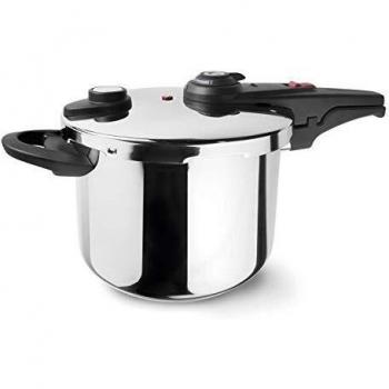 Lacor Master 71886  Olla a Presión, 3600 W, 6 litros, 44 Decibeles, Acero Inoxidable, Plata