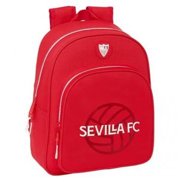 Mochila Escolar Sevilla Fútbol Club Rojo 28 x 34 x 10 cm, Safta Mochila Sevilla Fc, Safta SEVILLA FC - Mochila Infantil, Ideal para Niños de Diferentes Edades, Cómod