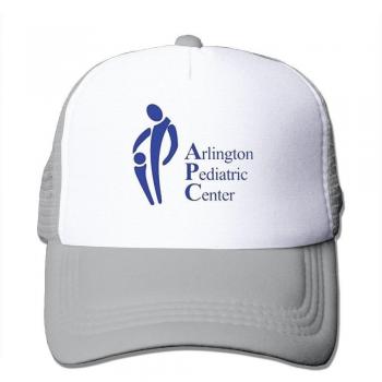 Custom Spring Arlington Pediatric Center Unisex Half Mesh Adjustable Baseball Cap Hat Snapback Ash