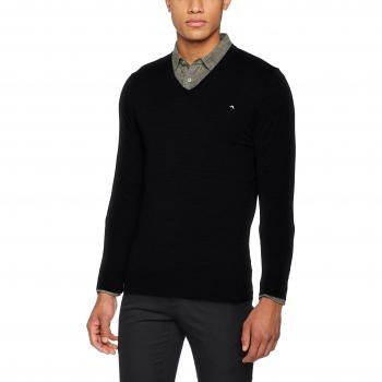J. Lindeberg Lymann True Merino Knit, Suéter para Hombre, Negro, XX-Large
