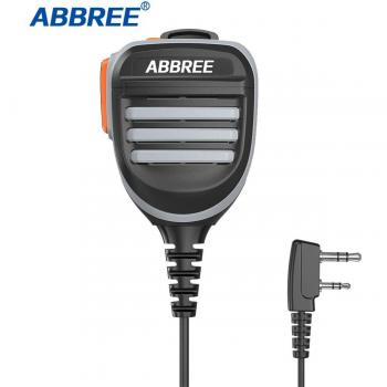 Micrófono de altavoz PTT a prueba de agua Abbree AR-780 para radios bidireccionales Baofeng UV-5R, BF-888S, UV-10 y control remoto