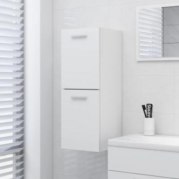 Armario de baño aglomerado blanco 30x30x80 cm