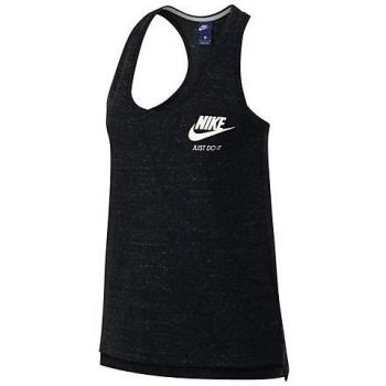 Nike W NSW Gym Vntg Camiseta, Mujer, Negro