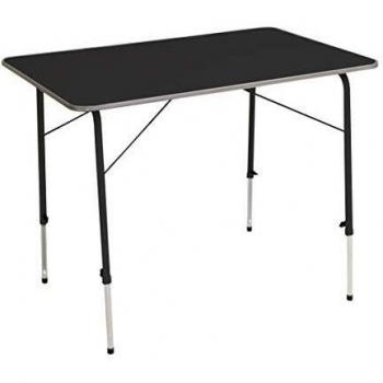 Greemotion Höhenverstellbarer Campingtisch Mesa de Camping, Acero, Antracita, ca. 100 x 56-76 x 67 cm