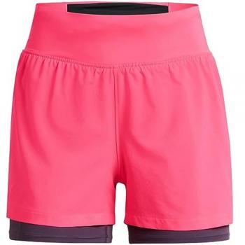 Under Armour Pantalones Cortos 2 en 1 Run Stamina para Mujer, UA Run Elite, Color Psh, Talla Extra-Small
