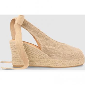 Lodi - Alpargatas de mujer en lino puntera abierta color beige