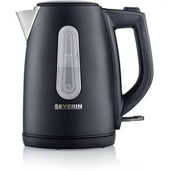 Severin 9553 - Hervidor de agua, 2200 W, 1 L, negro mate
