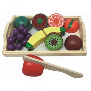 Juego Educativo de Bandeja de Frutas y Verduras para Niños a Partir de 3 Años - 13 Piezas