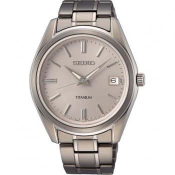 Seiko - Reloj de mujer Neo classic SUR369P1 de titanio con correa plateada