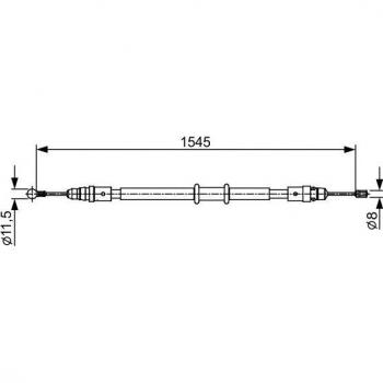 Cable de freno de mano BOSCH 1 987 482 551