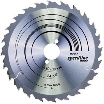 Bosch 2 608 640 801 - Hoja de sierra circular Speedline Wood - 190 x 30 x 2,6 mm, 24