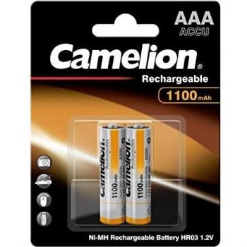 Baterías Recargables NiMH AAA 1.2V 1100mAh (Paquete de 2)