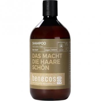 Benecos Champú Natural para Cabello Normal con Cañamo, Orgánico y Vegano, 500 ml