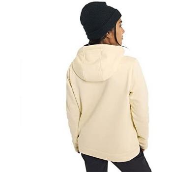 Sudadera con capucha Burton Oak blanca crema para mujer, talla L