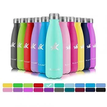 KollyKolla Botella de Agua Acero Inoxidable, Termo Sin BPA Ecológica, Botellas Termica Reutilizable Frascos Térmicos para Niños & Adultos, Deporte, Oficina, Yoga, Ciclismo,