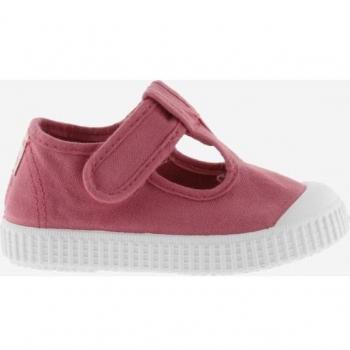 Victoria 1915 Kids Closed-Toe Canvas Sandals with Hook-and-Loop Strap and Rubber Toe Cap