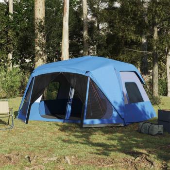 Tienda Familiar 10 Personas Impermeable Apertura Rápida Azul