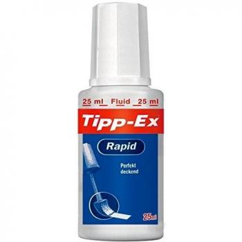 Corrector Líquido Tipp-Ex Rapid de Bic con Aplicador en Espuma, 20ml - Paquete de 10