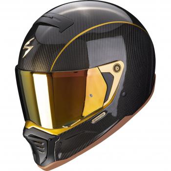 Casco convertible Scorpion EXO-HX1 Carbon SE Black-Gold