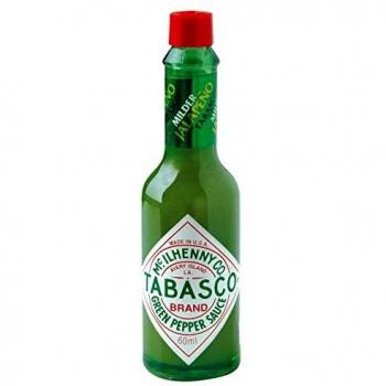Tabasco - Verde, Salsa Picante Sabor Suave, Elaborada Con Chiles Jalapeños, Producto Típico Cocina Tex-mex, 60 Mililitro