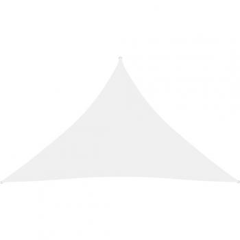 Toldo de vela triangular de tela oxford blanco 2,5x2,5x3,5 m