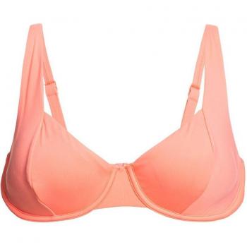 Top de bikini con aros Roxy Beach Classics en color coral