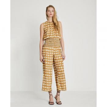 Pantalón estampado de mujer Trucco con bajo crop