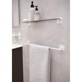 Estante de Vidrio Bath+ Stick Blanco Mate