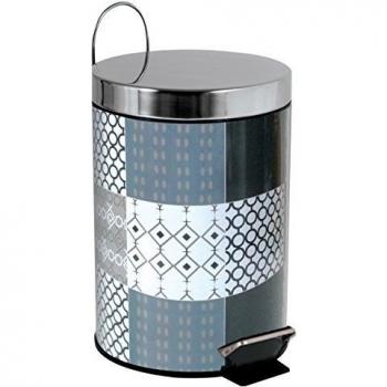 MSV Brest Cubo de Basura Decorado, Azul Marino, 25 x 17 cm
