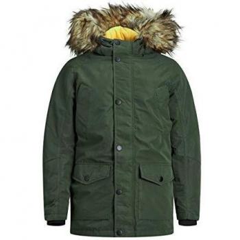 JACK & JONES Parka con capucha de piel sintética para niño Forest Night. 140