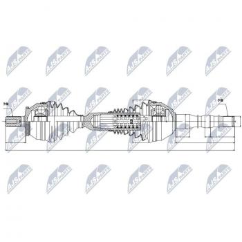 Árbol de transmisión NTY NPW-VV-048 con características avanzadas