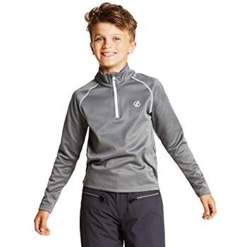 Dare 2b Consist Core Stretch Warm Backed Knitted Quick Drying Half Zip Fleece Forro Polar, Infantil, Aluminio Gris, 42