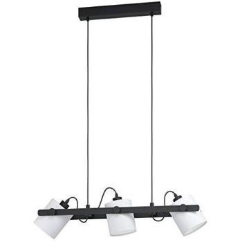 Lámpara Colgante Lineal Hornwood LED Negra con 3 Focos E27