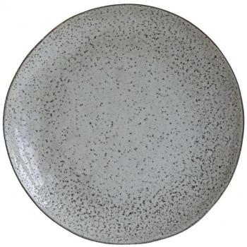 House Doctor Hc0800 - Plato llano, diseño rústico, Gris, Dia: 27,5 cm, H.: 2,8 cm
