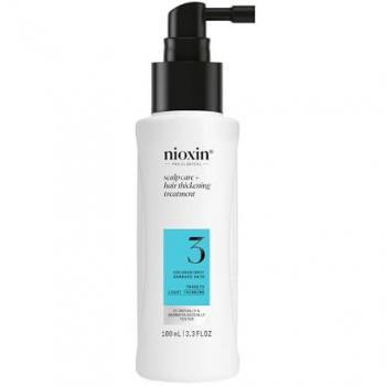 Nioxin System 3 Scalp + Hair Thickening Treatment Leave-in Care for Thinning Hair - Densifying Serum for Dyed and Damaged Hair with Mild Weakening 100 ml