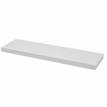 ESTANTE FLOTANTE DL FIJACIÓN INVISIBLE 80X23.5 CM PVC BLANCO ALTO BR GROSOR 3,8 CM, blanco alto brillo, madera