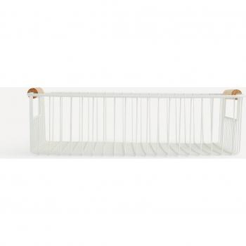 Cesta de metal con asas de madera y diseño elegante - El Corte Inglés