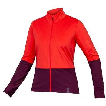 Maillot de Ciclismo Endura FS260 Jetstream Manga Larga Mujer Rojo Claro Lila Talla L
