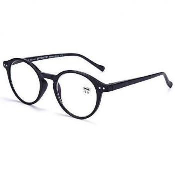 ZENOTTIC Gafas de Lectura de Bloqueo de Luz Azul Lentes Antirreflejos Gafas Retro de Ligero Marco Redondo para Hombres y Mujeres