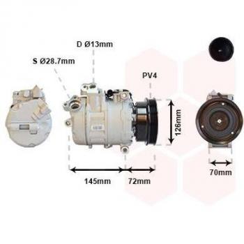 Compresor de aire acondicionado VAN WEZEL 0600K226