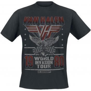 Van Halen World Invasion Tour 1980 Men's T-Shirt - Black - Sizes S to 3XL