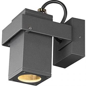 Aplique de exterior SLV Theo Bracket, variable, GU10, IP65, color antracita
