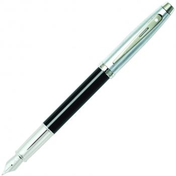 Sheaffer 100 - Pluma estilográfica con grosor medio, color negro brillante