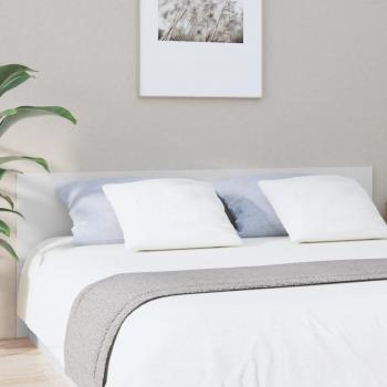 Cabecero de cama blanco 200x1,5x80 cm madera multicapa