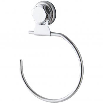 Compactor Toallero de aro, Gama Bestlock Chrome, Fijación mediante ventosa, Soporta hasta 3 kg, Fabricado en acero cromado antioxidante, Tamaño, 16 x 2.5 x 22 cm, RAN4699