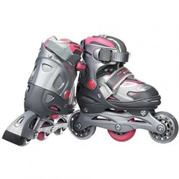 Nijdam - Patines en línea  blandas ajustables para niña, color, talla 30 - 33